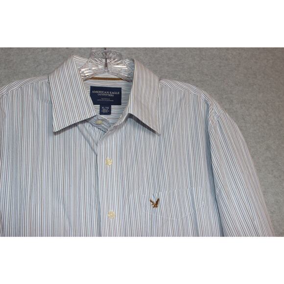 American Eagle Outfitters Men’s Button Down Shirt Size XL Striped - Picture 2 of 6